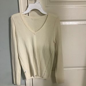 Beige light vneck sweater